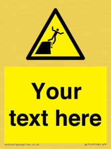 Custom Warning unstable cliff edge